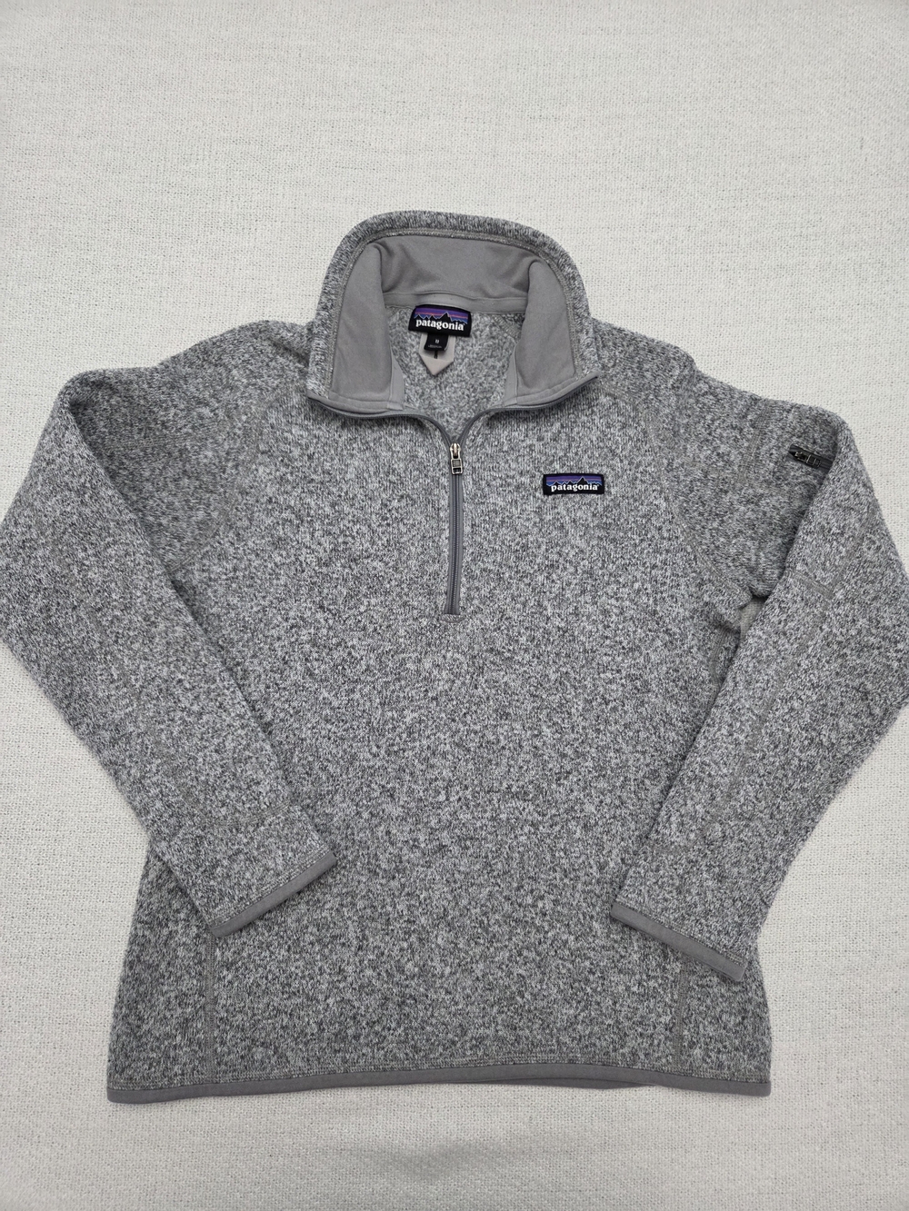 Patagonia Women's Heather Gray Betyer Sweat Quarter-Zip Pullover